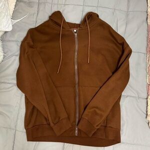 Coffee brown zip up